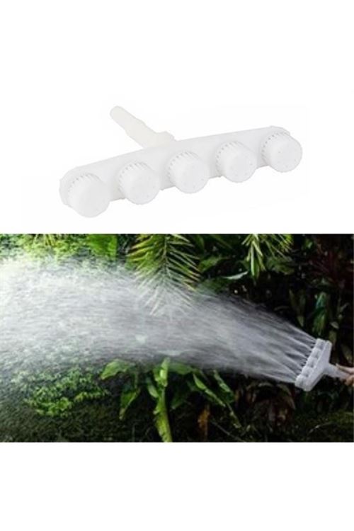 Tbl Dekor® 5 Kafalı Peyzaj Bahçe Tarla Çim Sulama Başlığı Yüksek Basınçlı Su Püskürtücü Hortum Aparatı