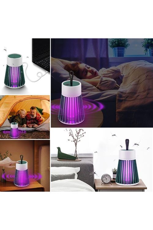 Tbl Dekor® İç ve Dış Mekanlar İçin Şarjlı Sinek Öldürücü Sivrisinek Kovucu,UV Işıklı Sineksavar Taşınabilir Gece Lambası