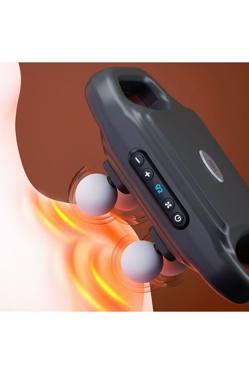 Tbl Dekor®4 Başlıklı Masaj Tabancası – 12W Derin Doku & Kas Ağrısı Giderici, 20 Seviye & 6 Mod - Siyah