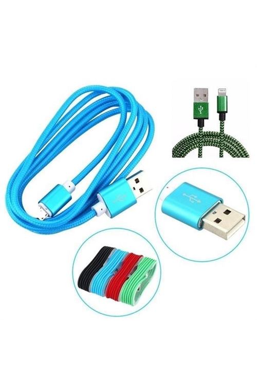 Tbl Dekor® 1,5 Metrelik Örgü Şeklinde Apple Iphone Ipad Data Şarj Kablosu