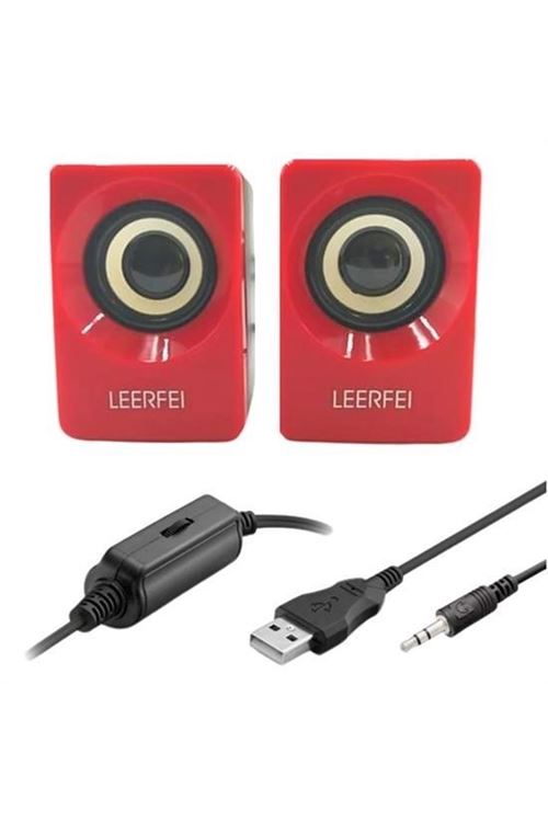 Tbl Dekor® N62 1+1 Multimedia USB ve Jacklı Mini Hoparlör Yüksek Stereo Ses Sistemi