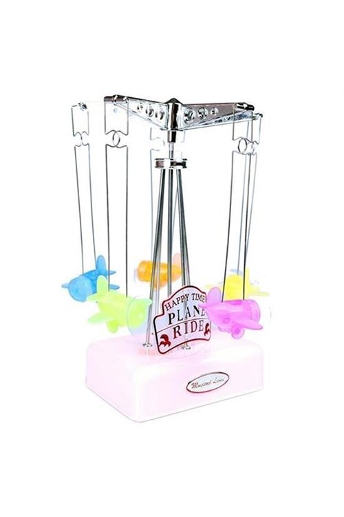 Tbl Dekor® Hareketli Uçaklı Kurmalı Hediyelik Küçük Müzik Kutusu Aleti