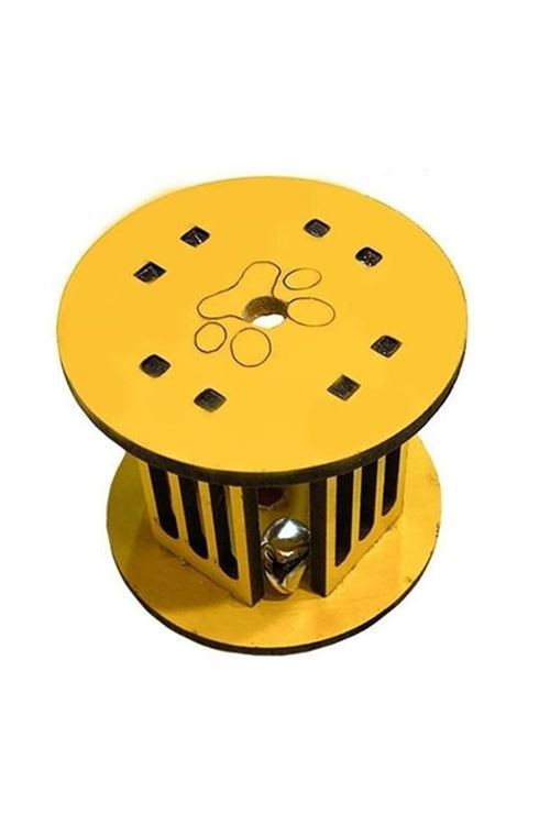 Tbl Dekor®  Mini Silindir Eğlenceli Renkli Sağlam Küçük Pati İzi Şekilli Kedi Oyuncağı