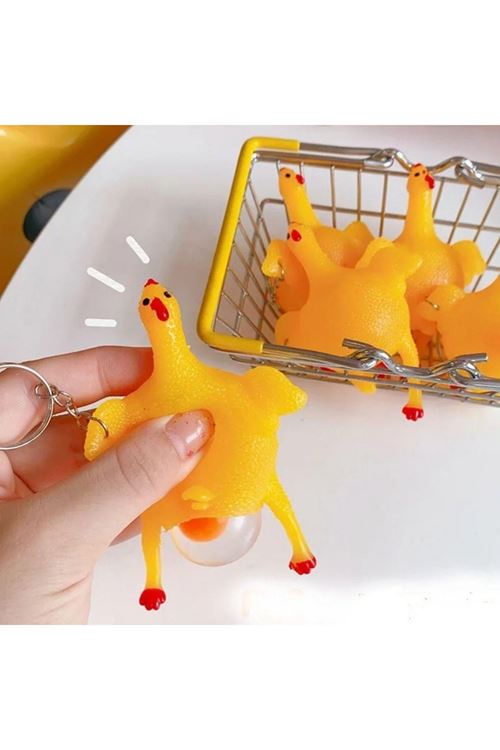 Tbl Dekor® Yumurtlayan Eğlenceli Tavuk Anahtarlık