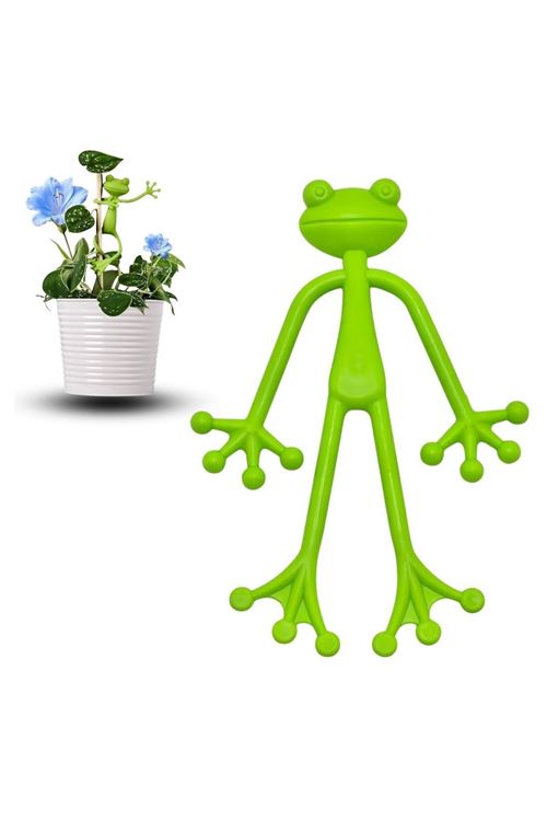 Tbl Dekor® Kurbağa Şeklinde Bitki Sabitleyici – Bahçe ve İç Mekan Bitkileri İçin Dal ve Gövde Destek Aparatı, Çok Amaçlı Bitki Tutucu Klips