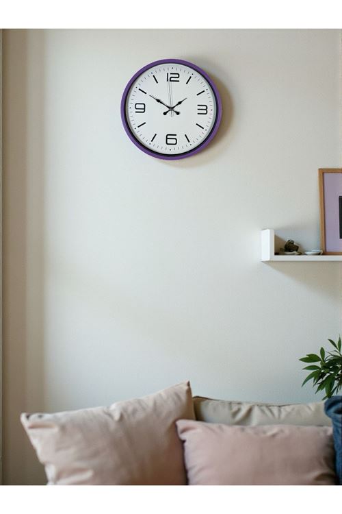 Zentime 36 Cm Mor Dekoratif Duvar Saati
