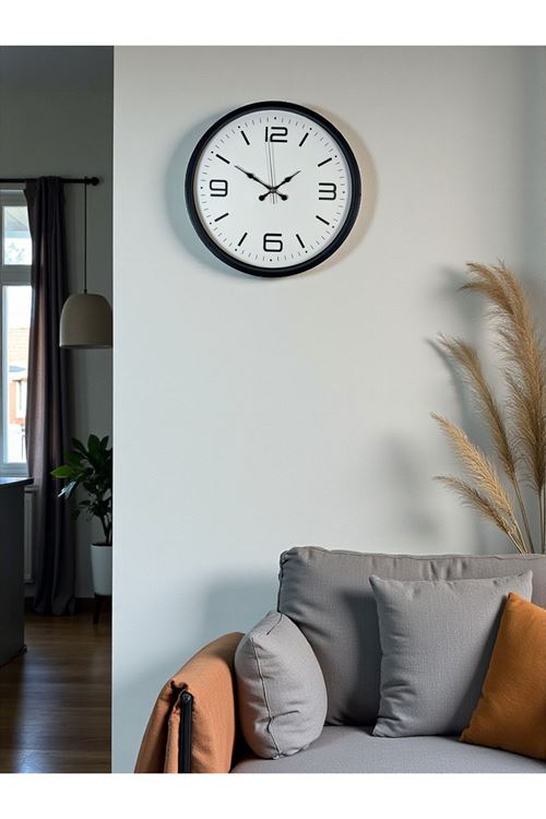 Zentime 36 Cm Siyah Dekoratif Duvar Saati