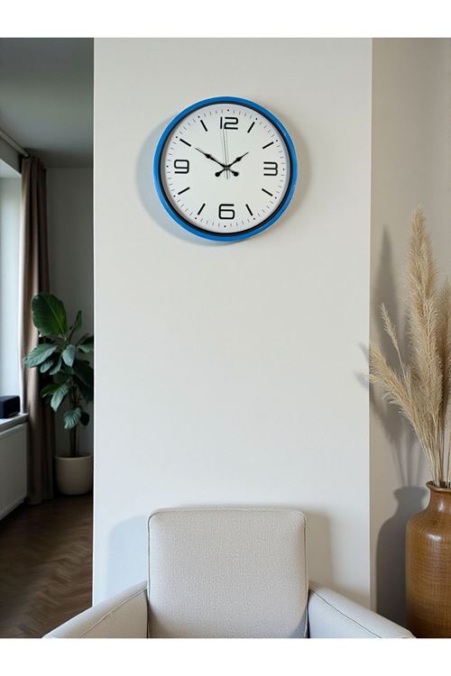 Zentime 36 Cm Mavi Dekoratid Duvar Saati