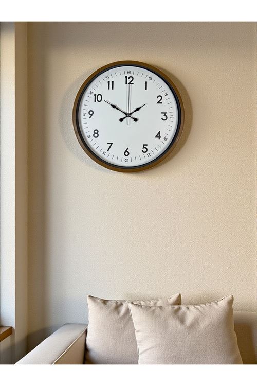 Zentime 36 Cm Kahverengi Dekoratif Duvar Saati
