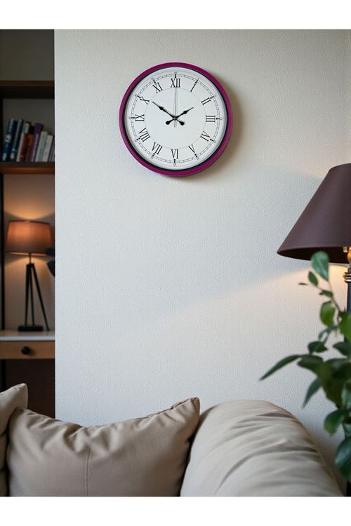 Zentime 36 Cm Pembe Dekoratif Duvar Saati