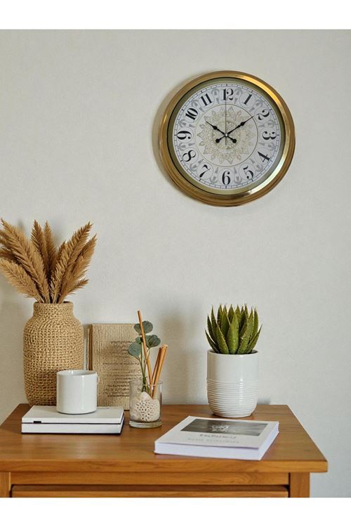 Zentime 40 Cm Gold Lüks Duvar Saati
