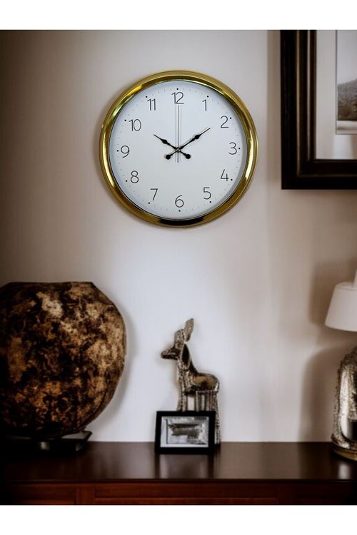 Zentime 40 Cm Gold Lüks Duvar Saati
