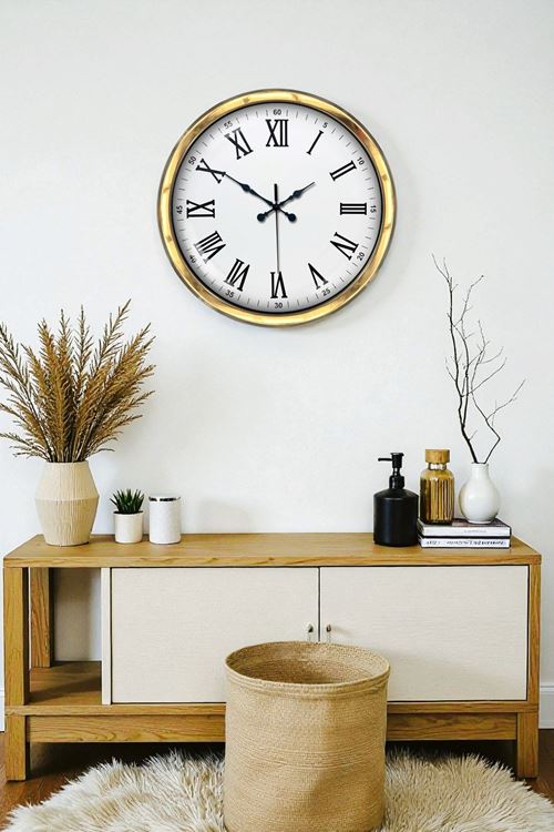 Zentime 40 Cm Gold Lüks Duvar Saati