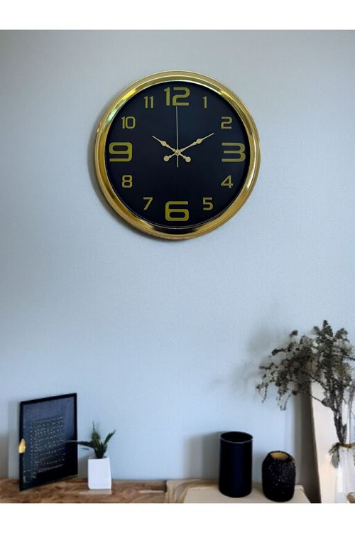 Zentime 40 Cm Gold Lüks Duvar Saati