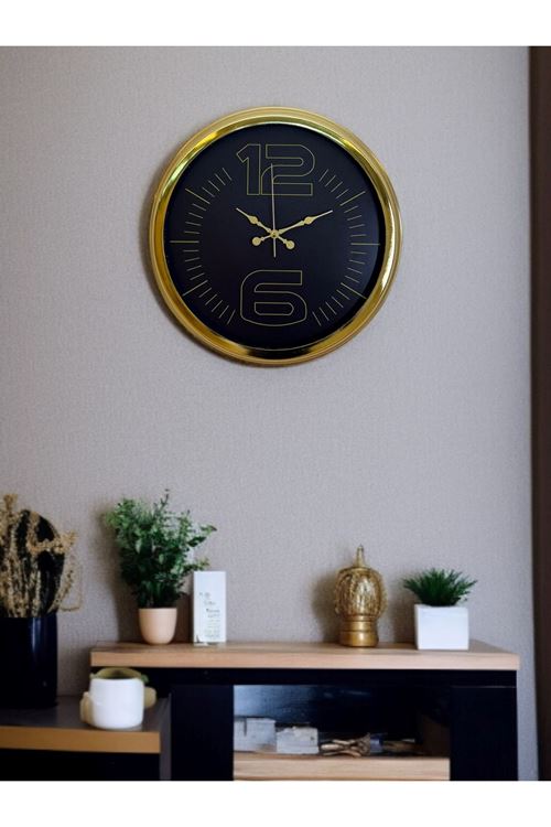 Zentime 40 Cm Gold Lüks Duvar Saati