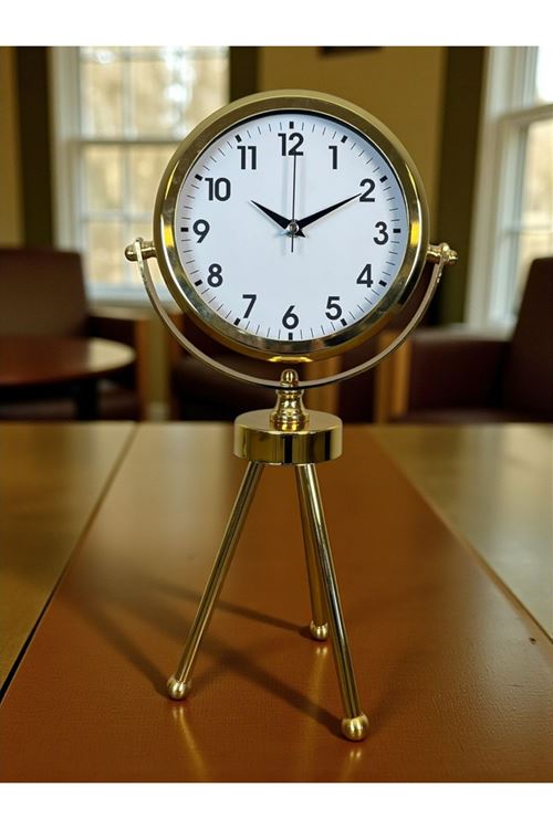 Zentime Gold Lüks Üç Ayaklı Masa Saati