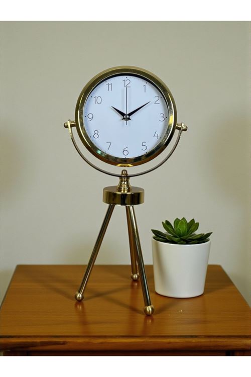 Zentime Gold Lüks Üç Ayaklı Masa Saati