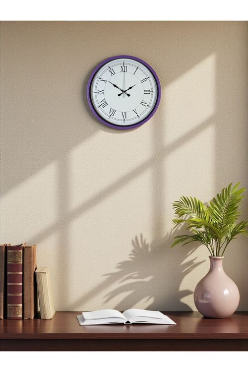Zentime 36 Cm Mor Dekoratif Duvar Saati