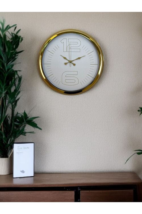 Zentime 40 Cm Gold Lüks Duvar Saati
