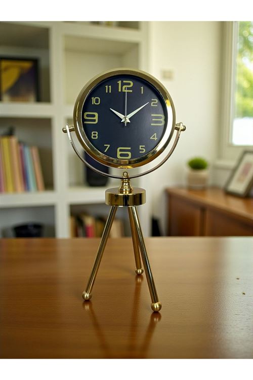 Zentime Gold Lüks Üç Ayaklı Masa Saati