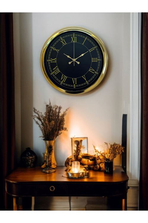 Zentime 40 Cm Gold Lüks Duvar Saati