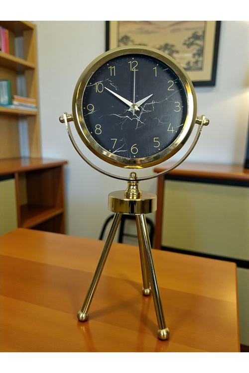 Zentime Gold Lüks Üç Ayaklı Masa Saati