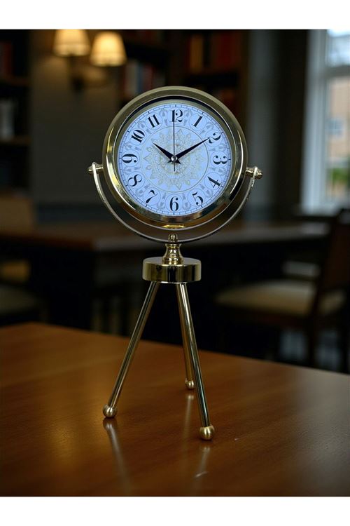 Zentime Gold Lüks Üç Ayaklı Masa Saati