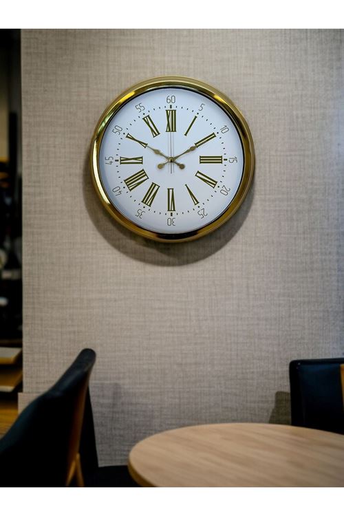 Zentime 40 Cm Gold Lüks Duvar Saati