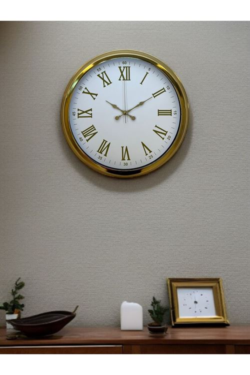 Zentime 40 Cm Gold Lüks Duvar Saati