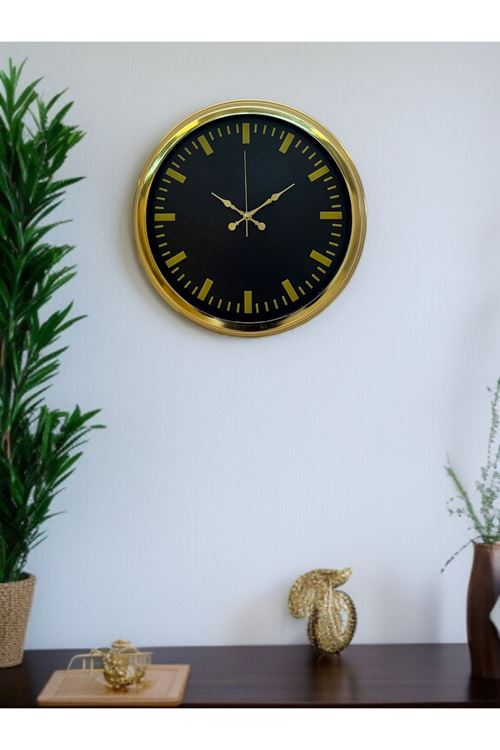 Zentime 40 Cm Gold Lüks Duvar Saati