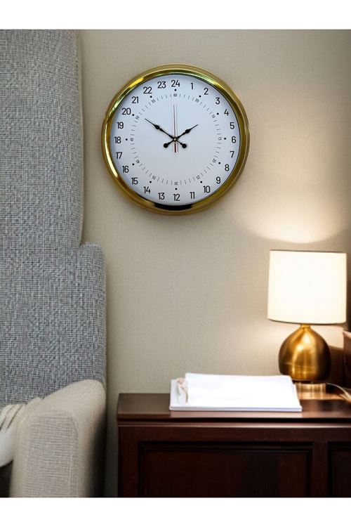 Zentime 40 Cm Gold Lüks Duvar Saati