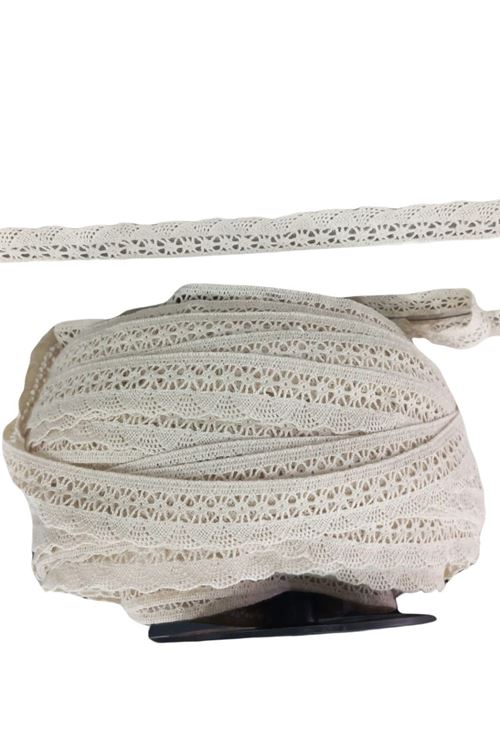 Kopanaki Dantel en 4 cm Şeritli Krem 1 Metre