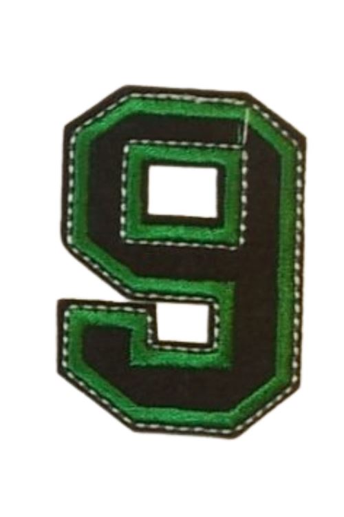 Aplike Ütü İle Yapışan 9  Rakamı Arma 4x5 cm