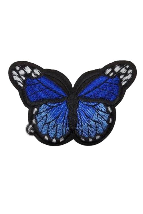 Aplike Ütü İle Yapışan Kelebek Lacivert Arma 7x5 cm
