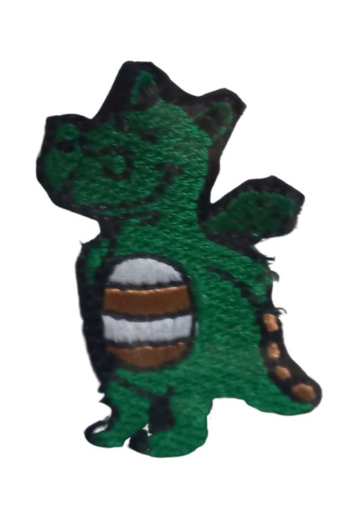 Aplike Ütü İle Yapışan Dinazor Yeşil Arma 2,5x4 cm