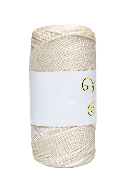 Makrome İpi 3mm  Polyester Ekru