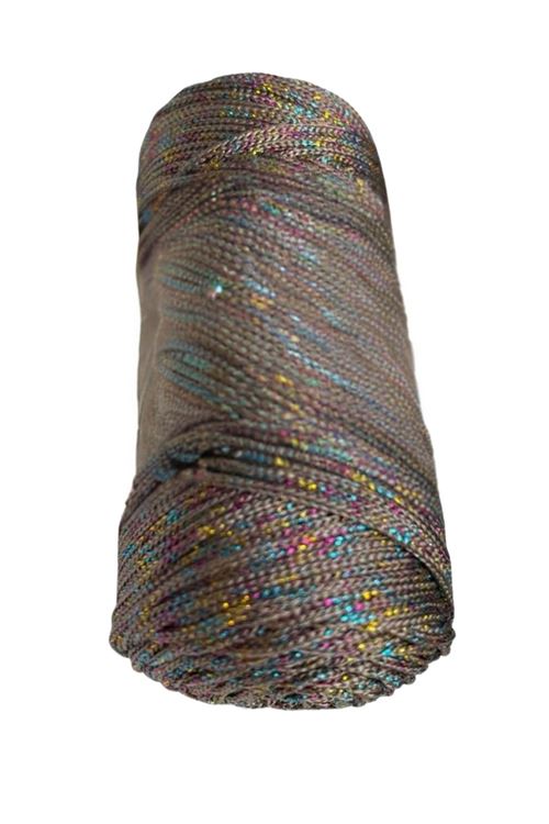 Makrome İpi 3mm  Polyester Vizon Simli