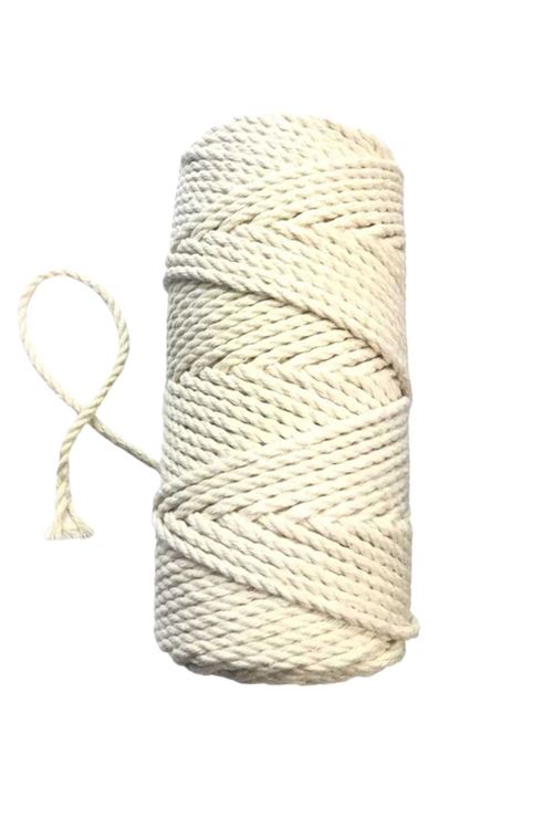 Pamuk Büklüm 3 mm İp krem