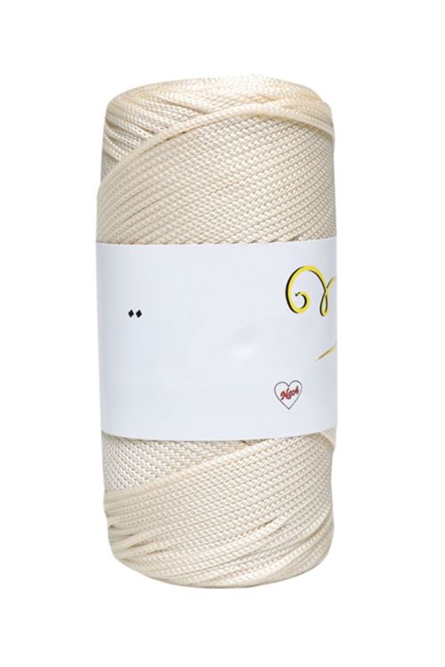 Makrome İpi 3mm Polyester  Krem