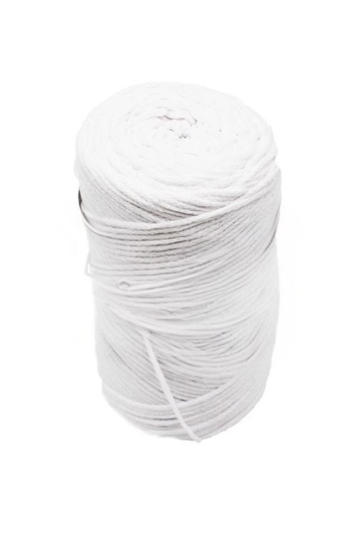 Pamuk Makrome 4 mm İp Beyaz