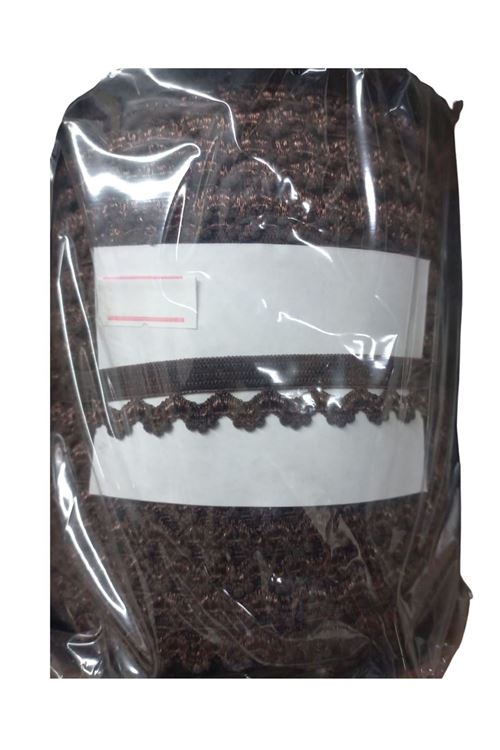 Çamaşır Lastiği Dantelli 1 cm 1 Metre Kahverengi