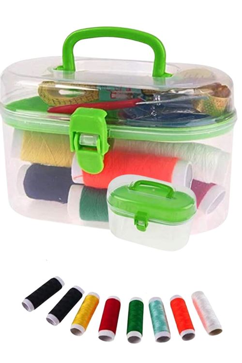 İplik Set Oval Plastik Dikiş Seti