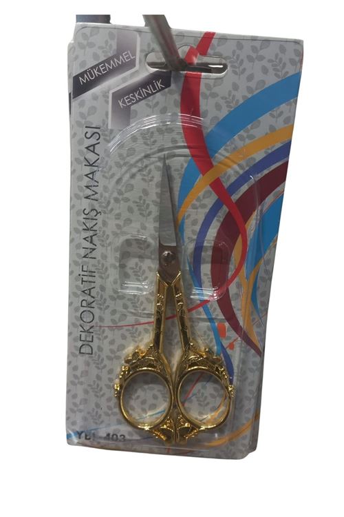 Nakış Makası Dekoratif Altın YBL-403 Model 14