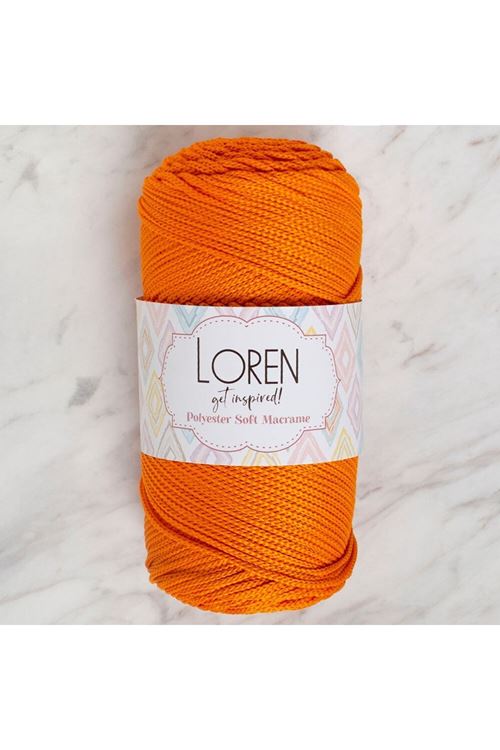 Loren Polyester Soft Macrame Turuncu El Örgü İpi - LM011 - 34430