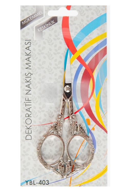 Nakış Makası Dekoratif Gümüş Kuş YBL-403 Model 21