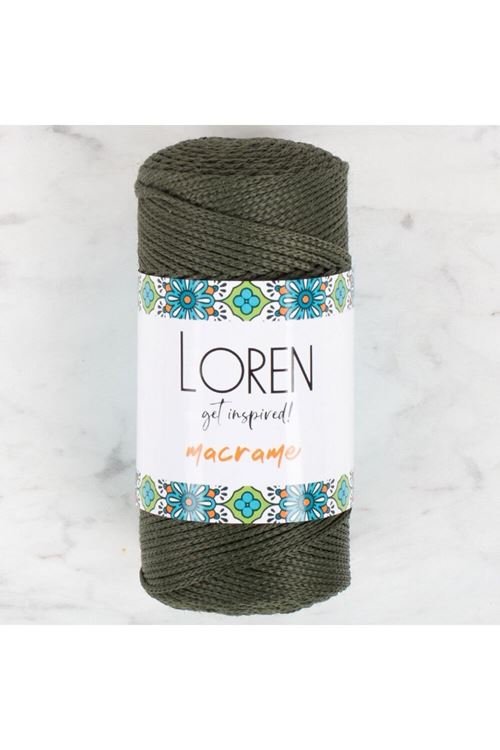 Loren Macrame Asker Yeşili El Örgü İpi - RM 0195 - 34337
