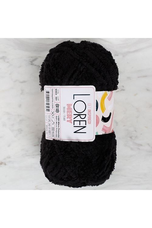Loren Mery Siyah El Örgü İpi - M403 - 34311