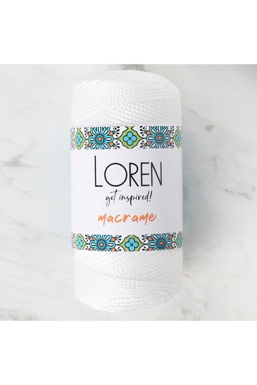 Loren Macrame Beyaz El Örgü İpi - RM 002 - 34324