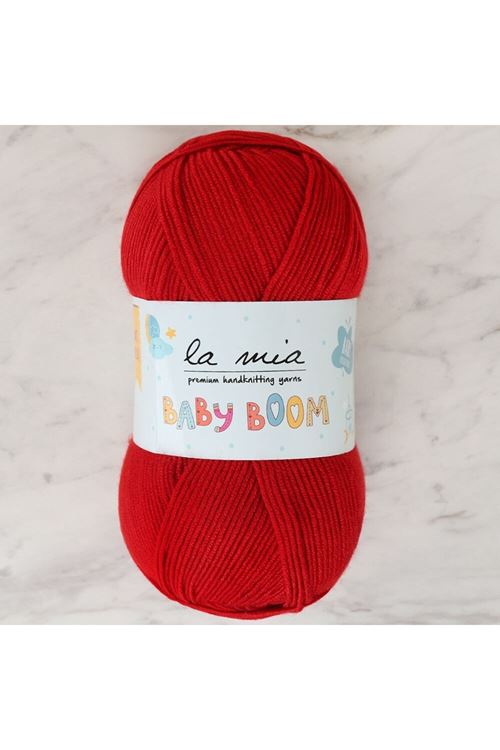 La Mia Baby Boom Koyu Kırmızı El Örgü İpi - 136 - 34266