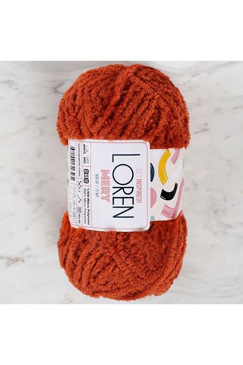 Loren Mery Kiremit Rengi El Örgü İpi - M413 - 34319